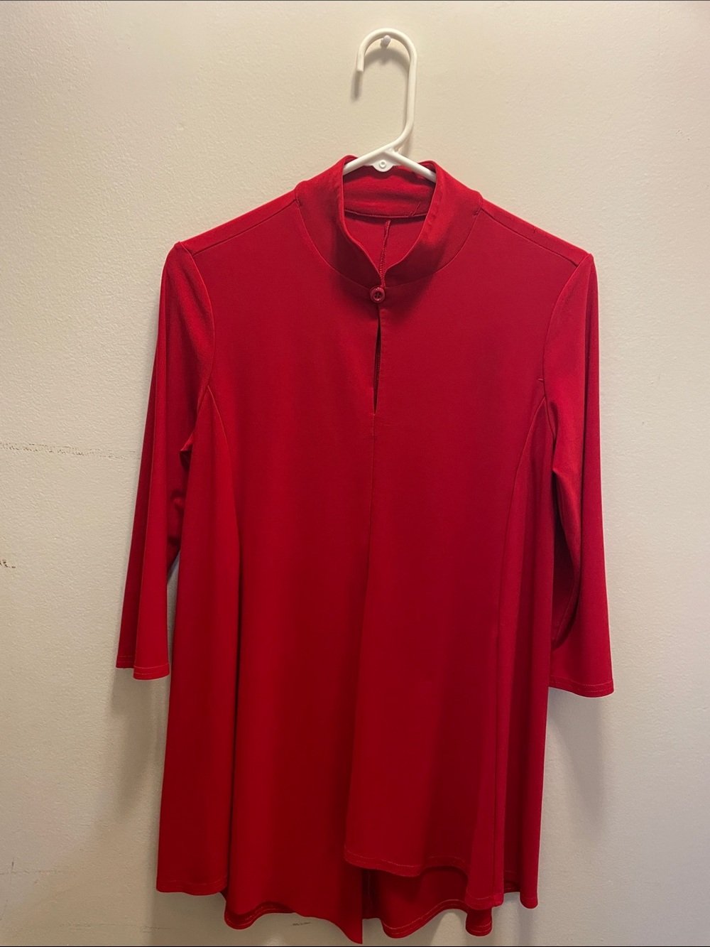 Women’s Red Long Sleeve A-Line Dress